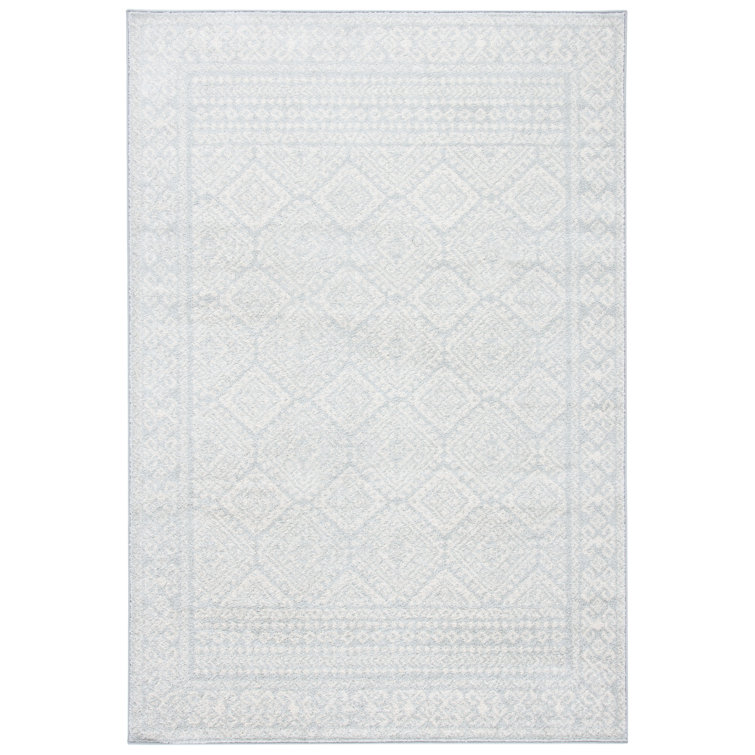 Langley Street Lorenco Power Loom LightGray/Ivory Rug Wayfair